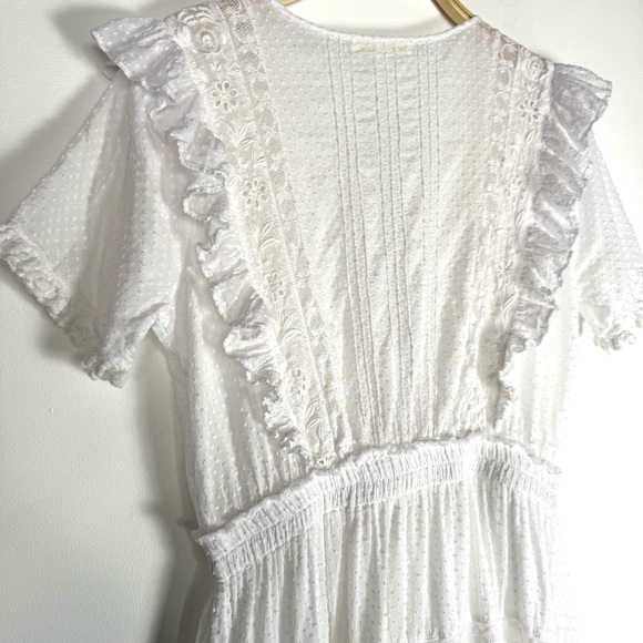 LoveShackFancy White Ruffled Tiered Mini Dress - Picture 9 of 11